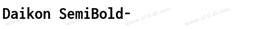Daikon SemiBold字体转换